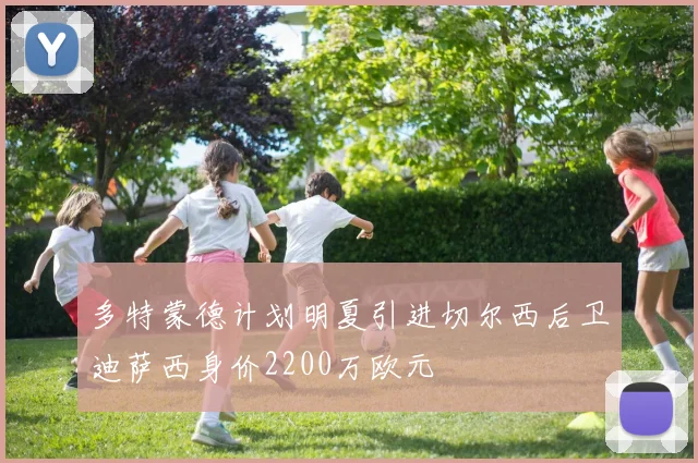 多特蒙德计划明夏引进切尔西后卫迪萨西身价2200万欧元